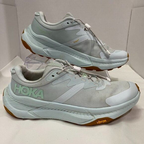 HOKA ONE ONE Transport Cordura Vibram Walking Sneakers Ice Blue Gum 8 - Picture 1 of 14